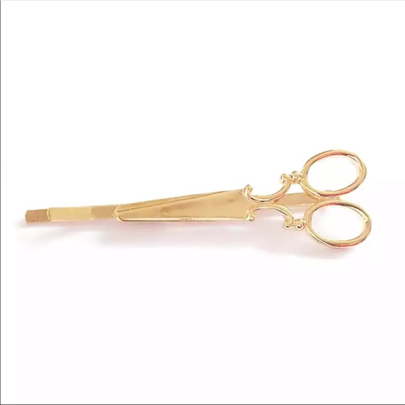 None Accessories - Relisting! Gold Scissors hair clip bobby pin